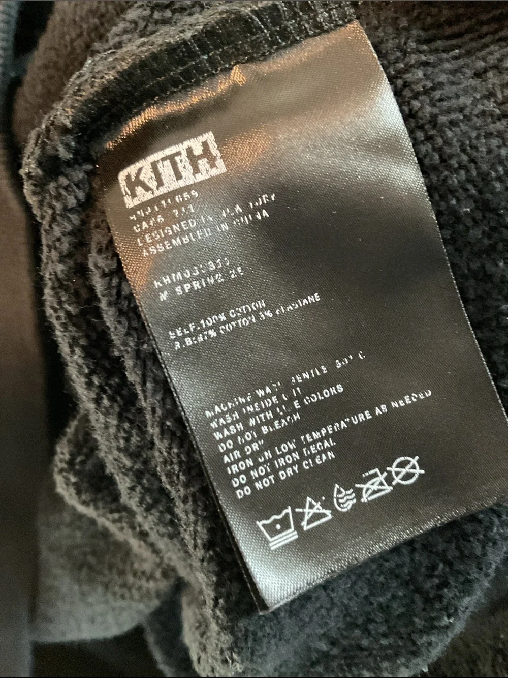 Kith Black Crewneck Hoodie with White Globe Logo